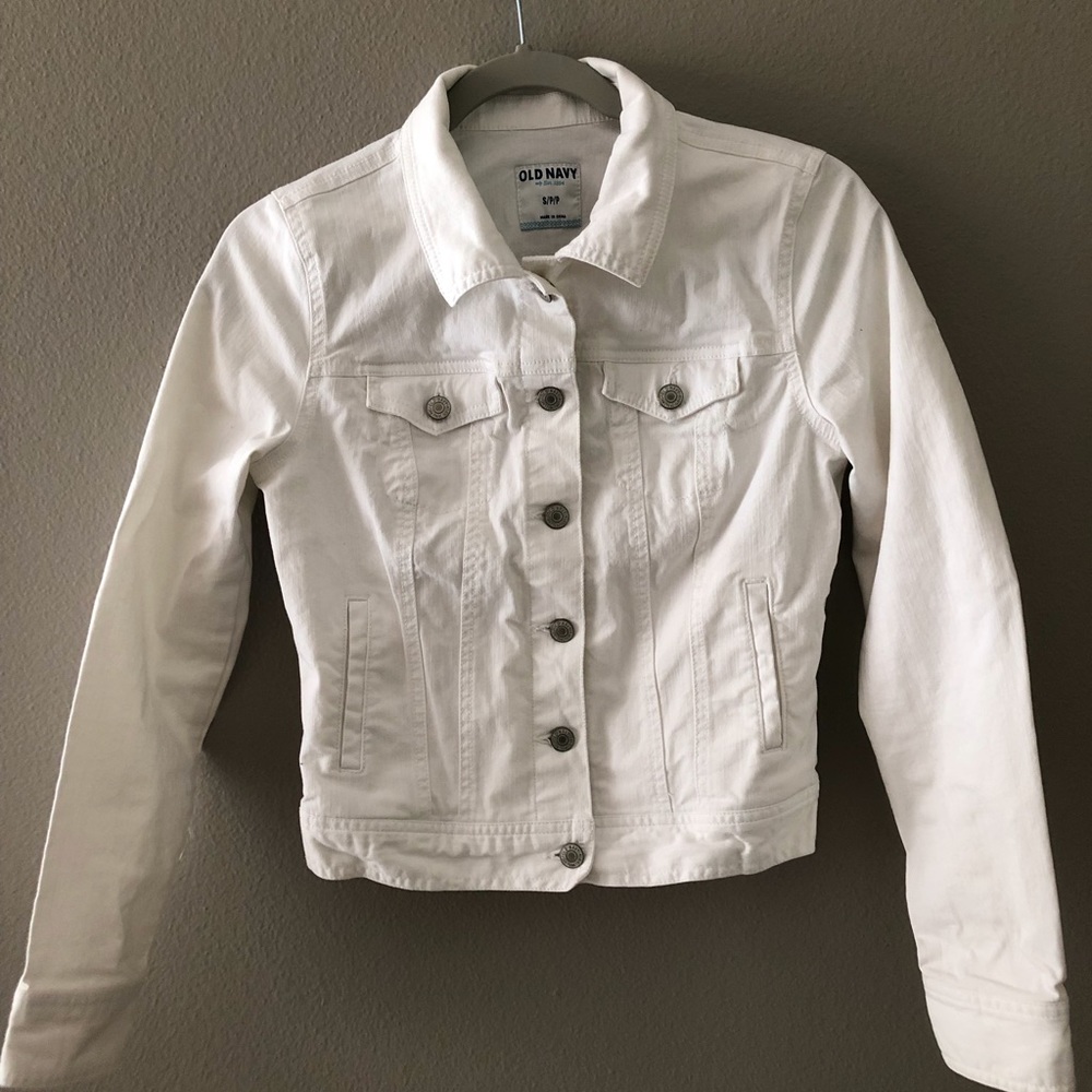 Old Navy white jean jacket